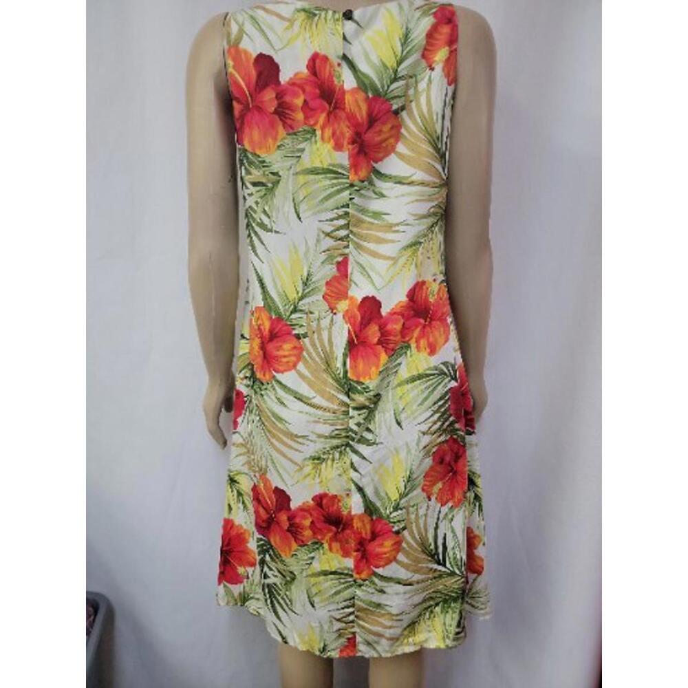 Two Palms Hibiscus Print Hawaiian Women's Sleeveless Dress Size M NEW #C - Picture 5 of 13